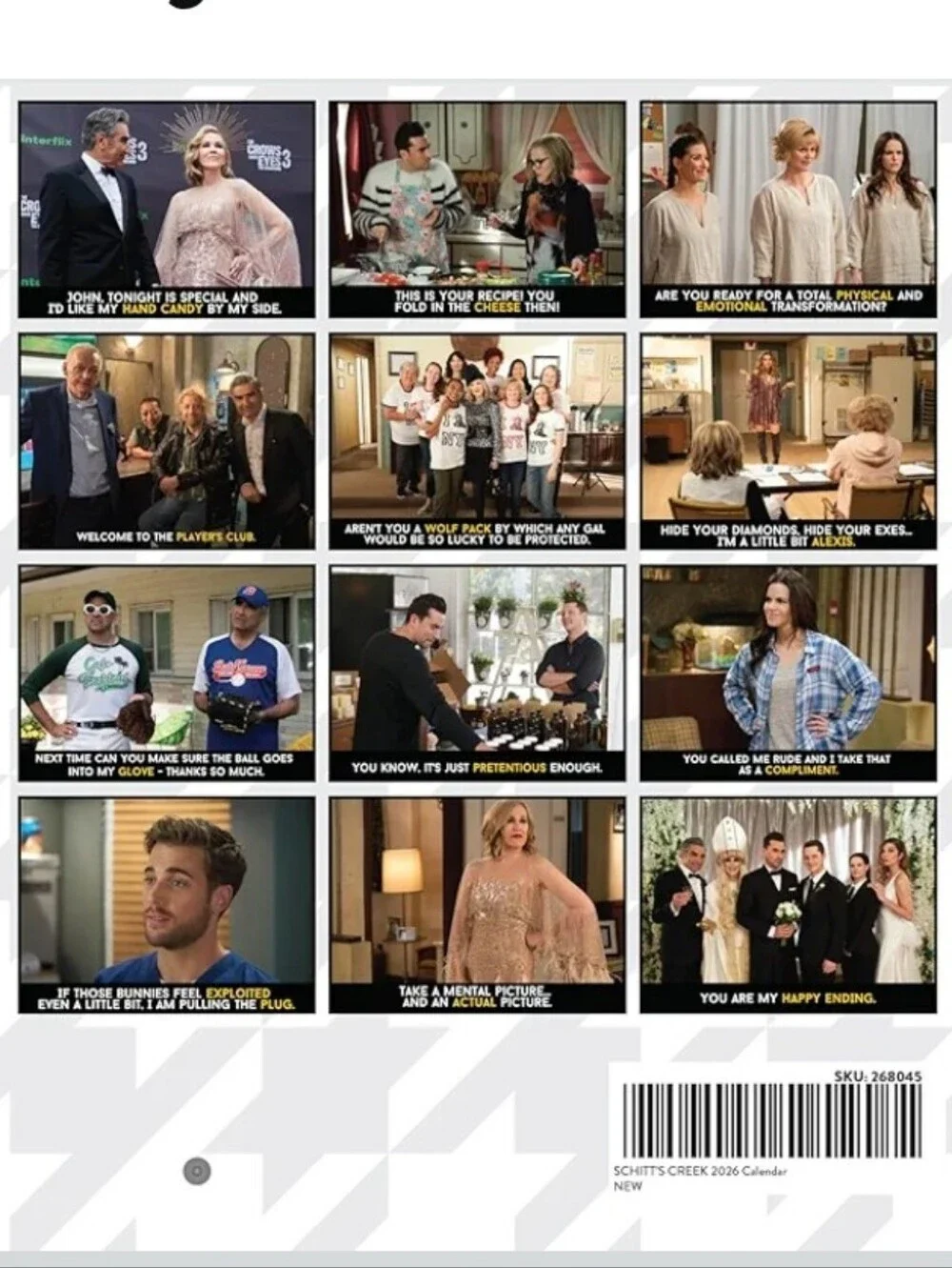 Schitts Creek 2026 Wall Calendar Poster Foundry TV Show Quotes Rose Family NEW